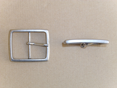 Gürtelschnalle, 40 mm, vernickelt- altsilber, Gürtelschließe