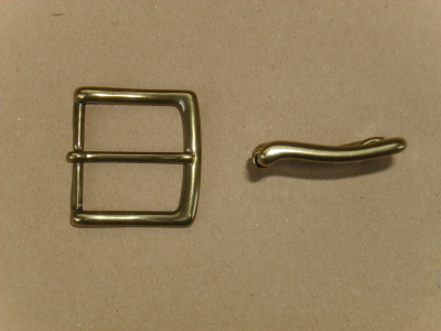 Gürtelschnalle, massiv Messing, 40 mm, Gürtelschließe