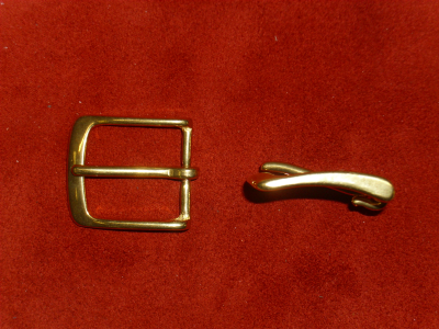 Gürtelschnalle, massiv Messing, 30 mm, Gürtelschließe