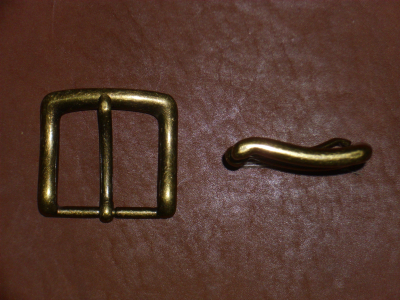 Gürtelschnalle, 40 mm, altmessing, Gürtelschließe