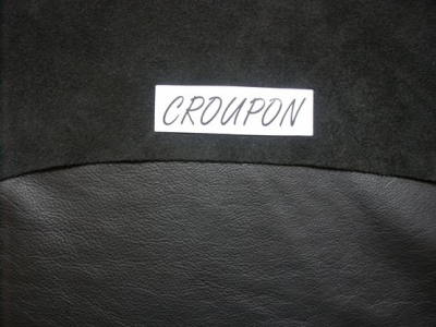 edles Schwarzes genarbtes Leder von CROUPON Lederhandel
