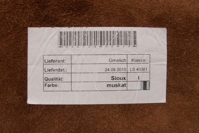 Rindlederhäute von Gmelich, 5,37-6,80 m², Muskat-Braun, 1,4 mm (BR 373)