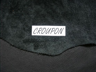 Schwarzes semianilines Leder von CROUPON Lederhandel