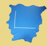 Rindlederhaut helles Blau, fein geprägt, D=1,0-1,2 mm, Polsterleder