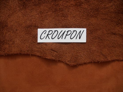Anschnitt Nubuk-Rindlederhaut 6,11 m², Cognac, 1,5 mm (BR 369)