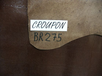 Täschnerleder Schlangenoptik, braun, 0,9-1,0 mm, Kalbleder