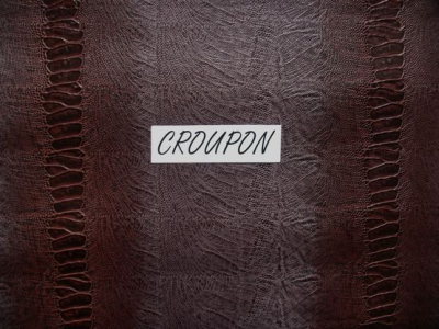 Rindleder mit Reptilienprägung, grau/weinrot changierend, Täschnerleder