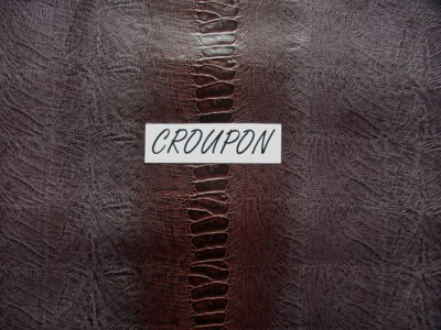 Rindleder mit Reptilienprägung, grau/weinrot changierend, Täschnerleder