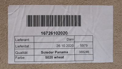 1/2 Rindlederhaut 2,0 m², Weizen-beige, 1,2-1,3 mm (HL 259) Polsterleder
