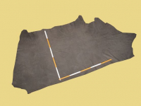 1/2 Hute Nubuk-Leder, MELANO Maus-grau, 2,56-2,74 m, 1,1 mm (GR 159) Polsterleder