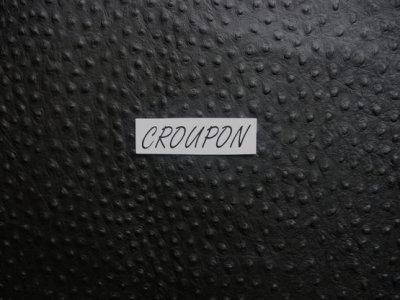 Täschner-Leder mit Straußenoptik von BOXMARK, schwarz, ab 2,66 m², D=1,0-1,1 mm, Taschenleder