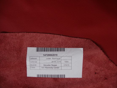 Rindleder rot, 1,2-1,3 mm (RO 180) Polsterleder, Möbelleder