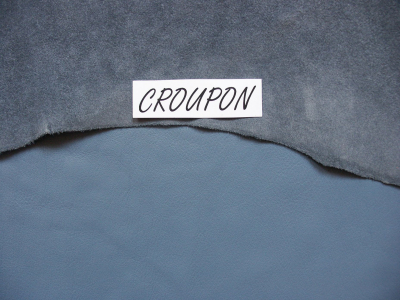 blaues Leder, ideal für Bastelarbeiten und Bezüge von Stühlen