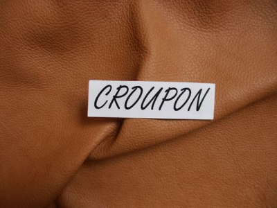 genarbtes hellbraunes Leder mit einer Dicke von 1,1 bis 1,2 mm