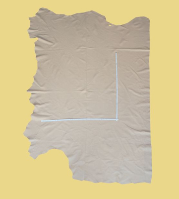 Anschnitt Lederhaut Vintage-Beige, 4,0 m² (HL 216)