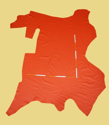 Rindleder, Anschnitt Orange, 3,00 m² (WT 097)