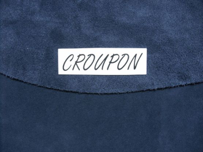 blaues Spaltleder von CROUPON Lederhandel