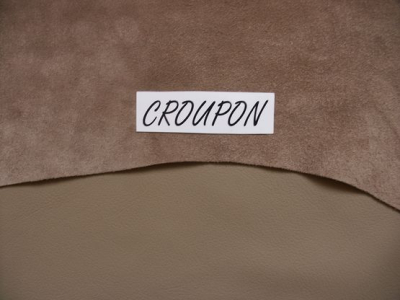 graues genarbtes Leder von CROUPON Lederhandel aus Dresden