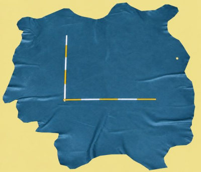 Rindlederhaut 5,46 m², blau, 1,1-1,2 mm (BL 067) Polsterleder