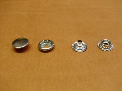 Ringfederdruckknöpfe, Messing-rostfrei, silber, vernickelt, Druckknöpfe