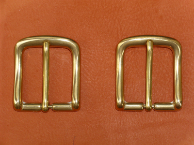 Gürtelschnalle, massiv Messing, 40 mm, Gürtelschließe