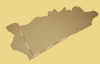 1/2 Lederhaut Desert-braun 2,27 m² Polsterleder, Leder (HL 230)