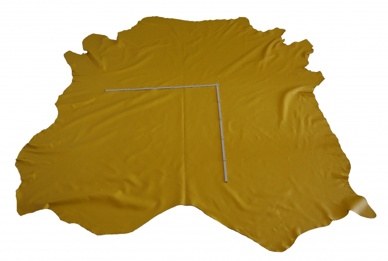 Rindlederhaut 5,43 m², gelb, 1,6-1,7 mm (WT 068) Polsterleder