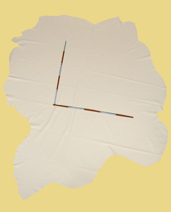 Rindlederhaut 5,0 m², Perl-weiß, 1,3-1,4 mm (WS 091) Polsterleder
