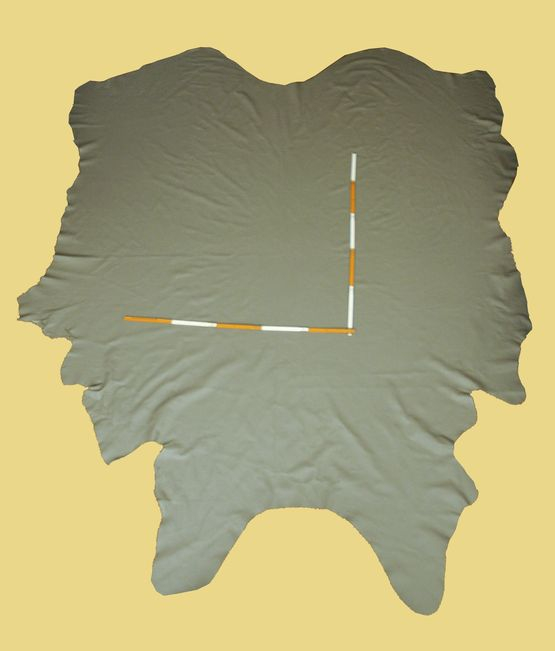 Rindlederhaut 5,58 m², Mendocino-grau 1,3-1,4 mm, Polsterleder (GR 118)