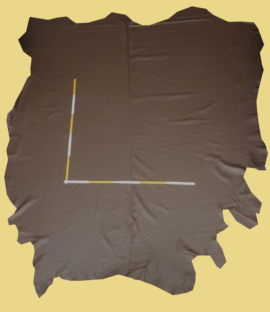 Rindlederhaut 6,24 m²,dunkelbraun, 1,4-1,5 mm (BR 007) Polsterleder