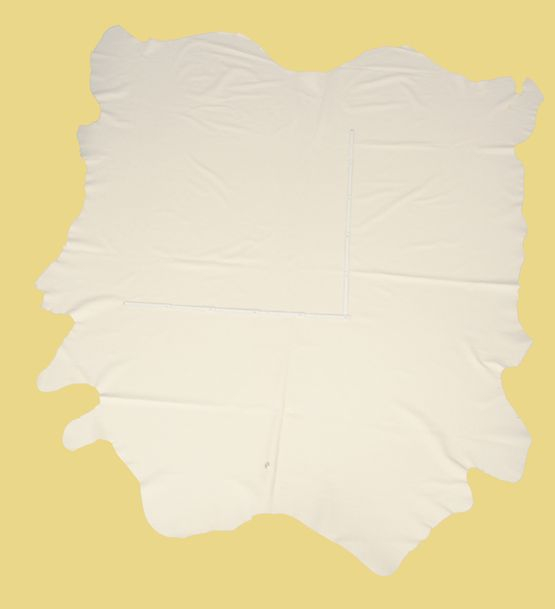 Rindlederhaut 5,23 m², Creme-Weiß, 1,5-1,6 mm (WS 081) Polsterleder