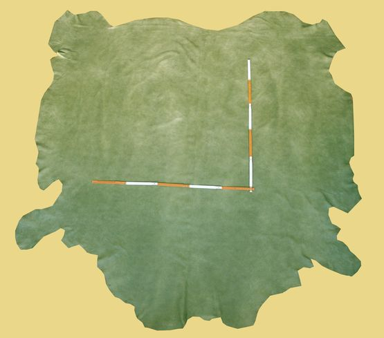 Nubuk-Leder, 4,64 m², grün, 1,4 mm (GN 093) Polsterleder