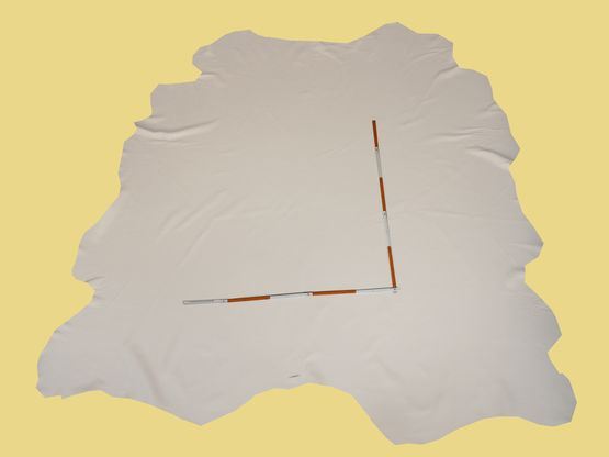 Rindlederhaut 5,83 m², Creme-weiß, 2,1 mm (HL 262 B) Polsterleder
