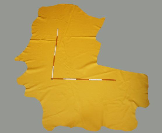 Anschnitt Rindlederhaut 3,00 m², Royal yellow, 1,5 mm (WT 095) Polsterleder