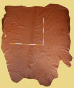 Rindlederhaut 6,51 m, Schoko-braun, 1,4 mm (BR 020) Polsterleder