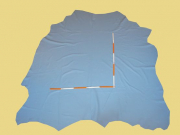 Rindlederhaut 5,32 m², Aruba-blau, 1,3-1,4 mm (BL 057) Polsterleder