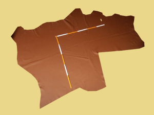 Rindleder Tabak-braun, 2,56 m² Anschnitt - BR 352