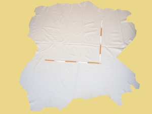 Rindleder helles Licht-Grau, 4,80 m², Polsterleder (HL 245)