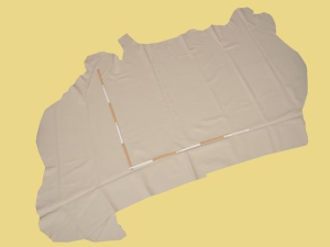 1/2 Lederhaut helles grau-beige, 2,65 m² Polsterleder (WS 096)
