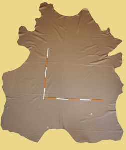 Rindlederhaut 5,80 m², Beige-Grau, 1,7-1,9 mm, Polsterleder (GR 168)