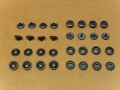 Ringfederdruckknöpfe, Messing-rostfrei, schwarz-vernickelt, Druckknöpfe