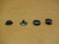 Ringfederdruckknöpfe, Messing-rostfrei, schwarz-vernickelt, Druckknöpfe